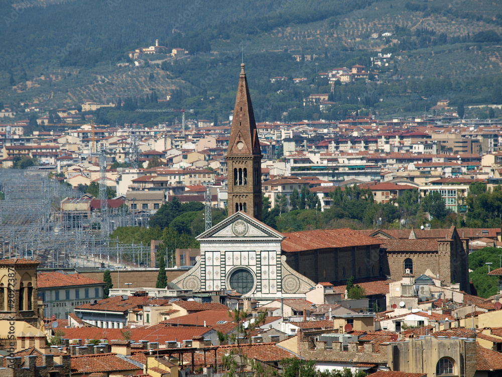 Florence -The  Santa Maria Novella seen  from the Boboli Gardens