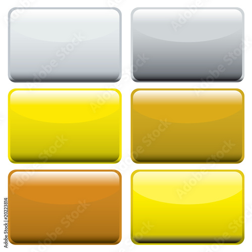 metallic oblong web buttons