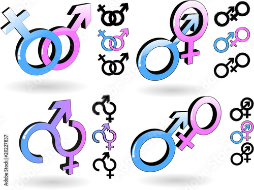 the vector male and female symbol