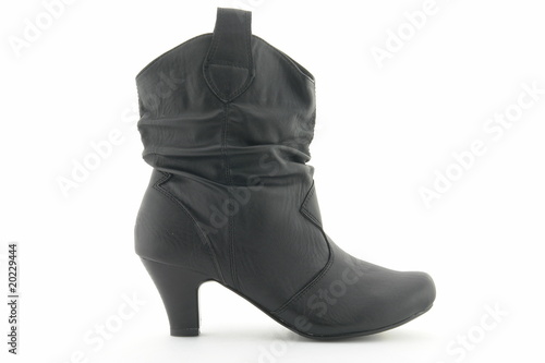 Bottines noires en cuir photo