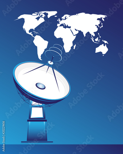 Abstract background with map of the world