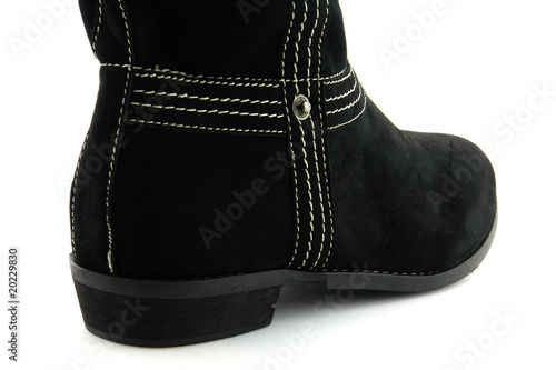 Bottes noires en daim photo