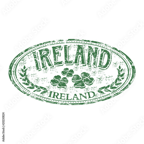 Ireland grunge rubber stamp