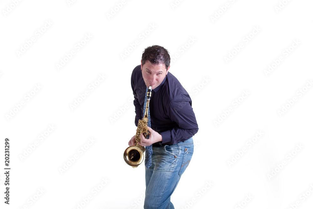 Naklejka premium Play Sax