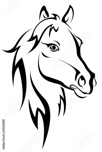Black horse silhouette