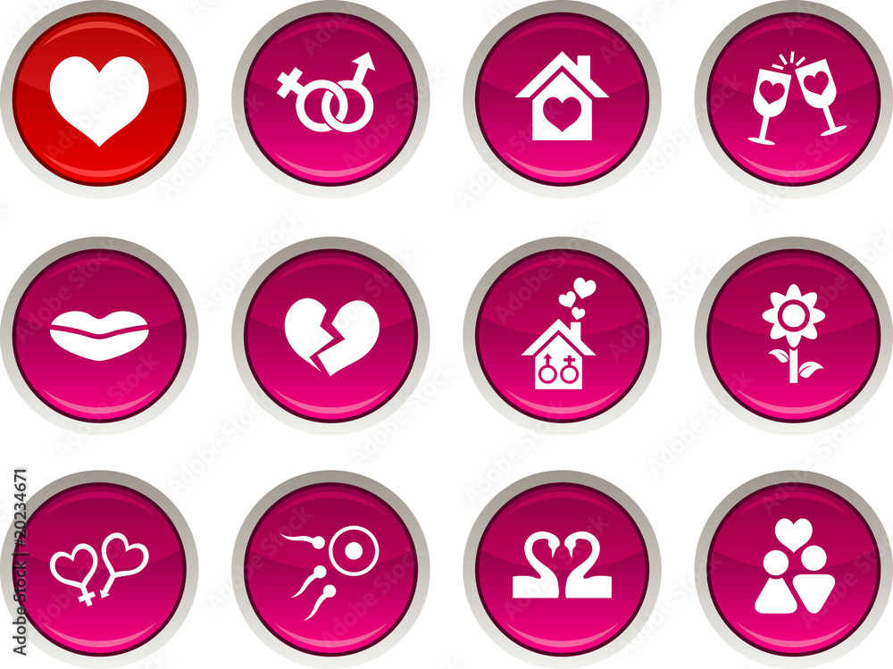 Love icons. Love icons.