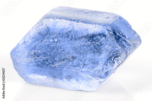 Crystal of blue mineral