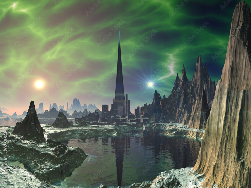 Fototapeta premium Euphoria Tower on Planet Electra