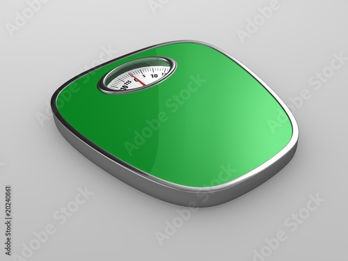 green bathroom scales