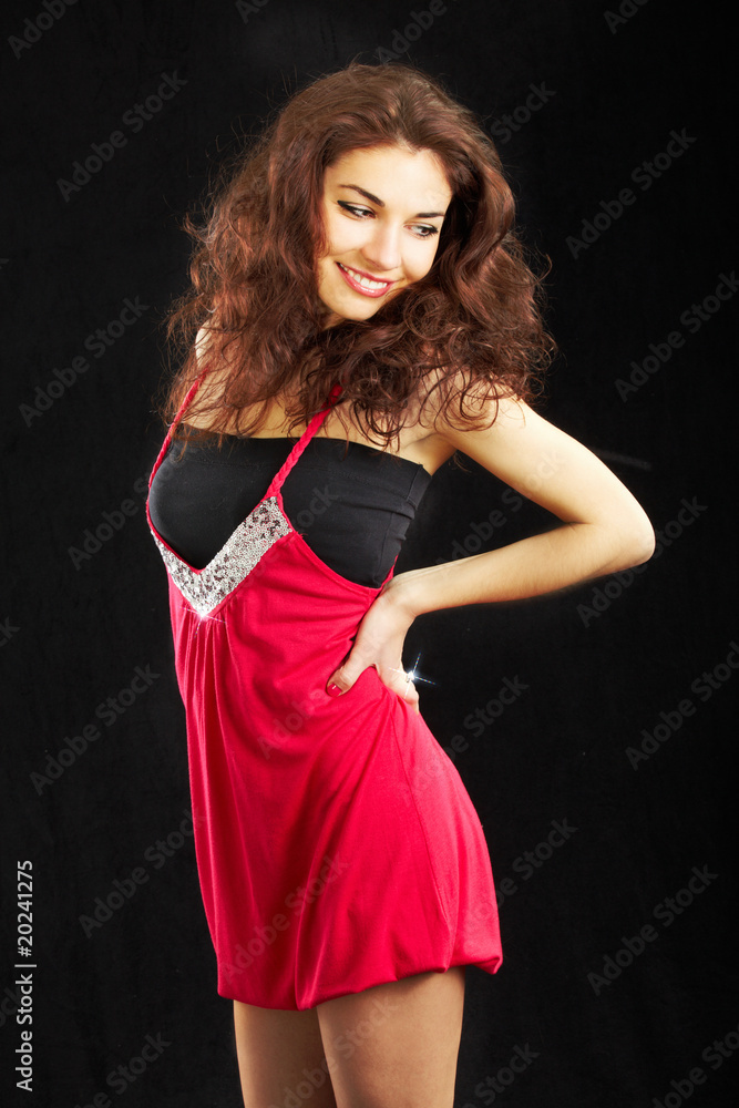 Beautiful young leggy brunette Beautiful young leggy brunette