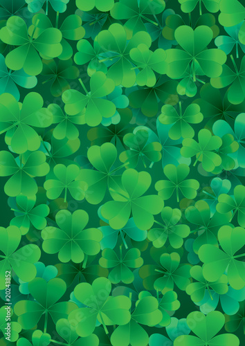 Find one Happy clover for St. Patrick`s day, vector illustration
