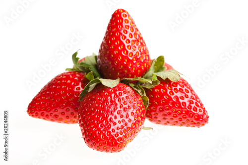 berry of strawberry on white background.