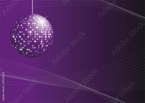 Discokugel mit Hintergrund