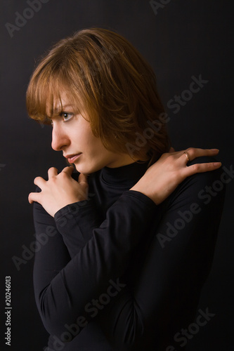 Woman Hugging Herself