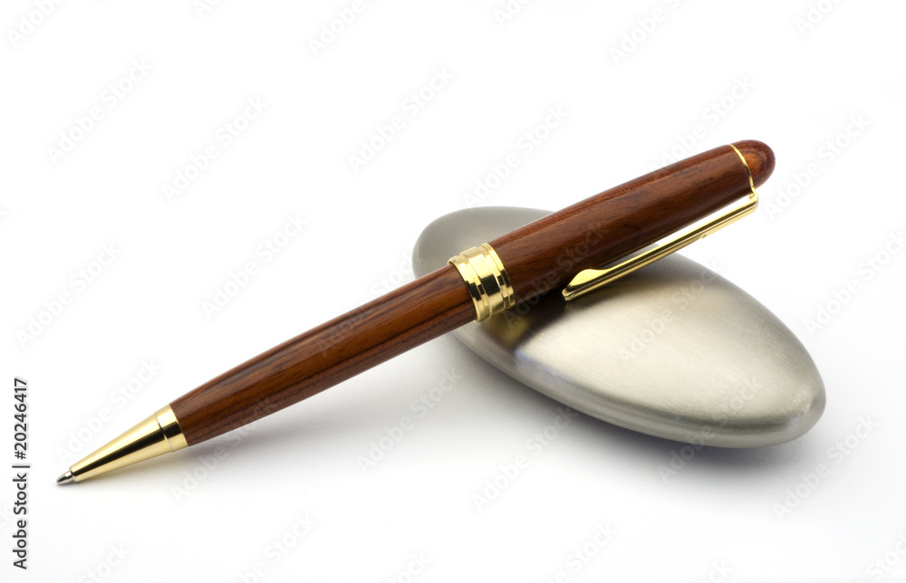 Fototapeta premium Wood and Gold Pen