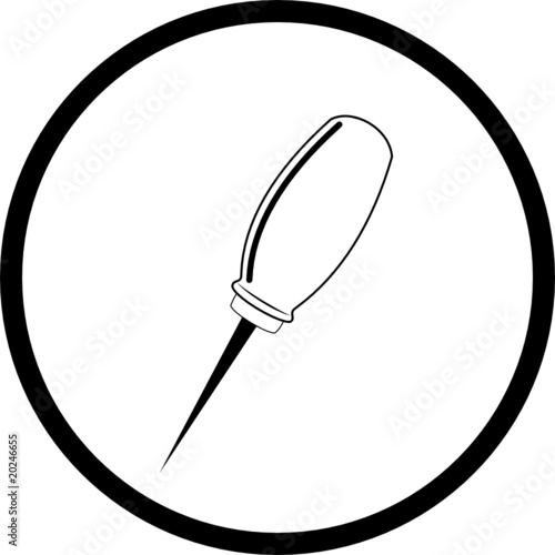 vector icon of awl