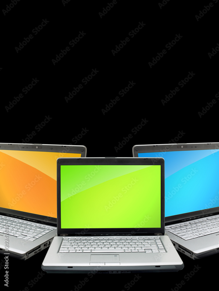 Open laptops Open laptops