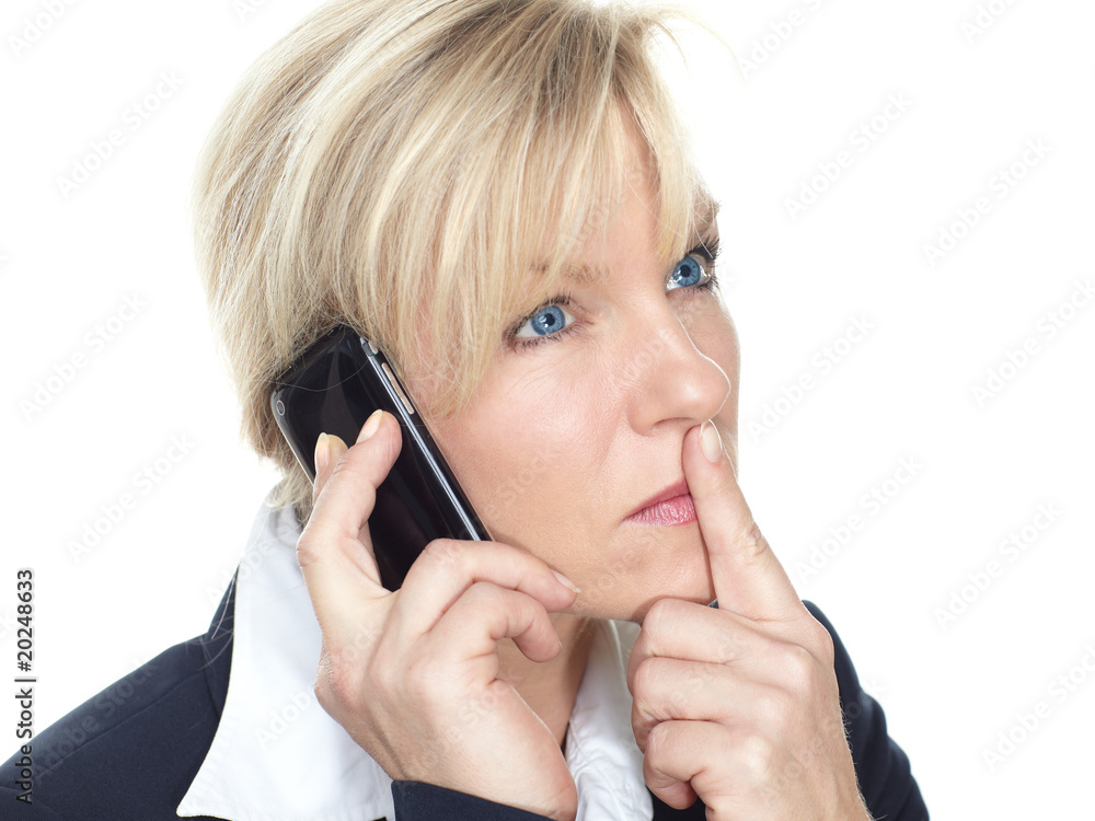 buisiness girl calling with a cellphone buisiness girl calling with a cellphone