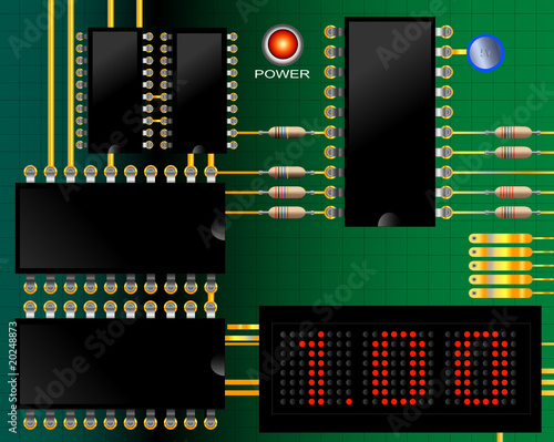 Circuit Board electronics with counter vector