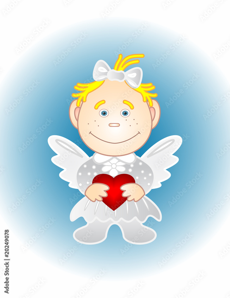 The girl-angel with heart The girl-angel with heart