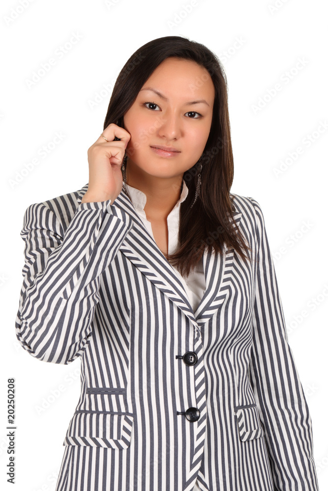 attractive young woman calling by cellular phone. attractive young woman calling by cellular phone.