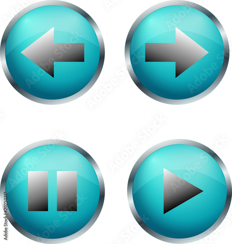 Boutons bleus audio