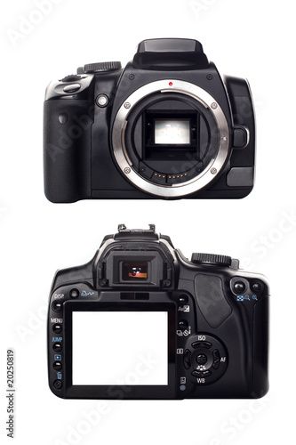 digital camera front and rear view