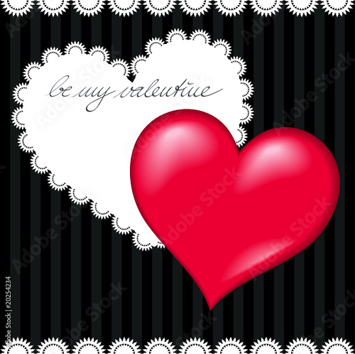 be my valentine-Herzen mit Spitze