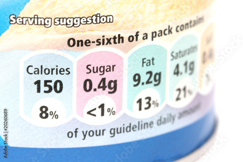 Nutrition label