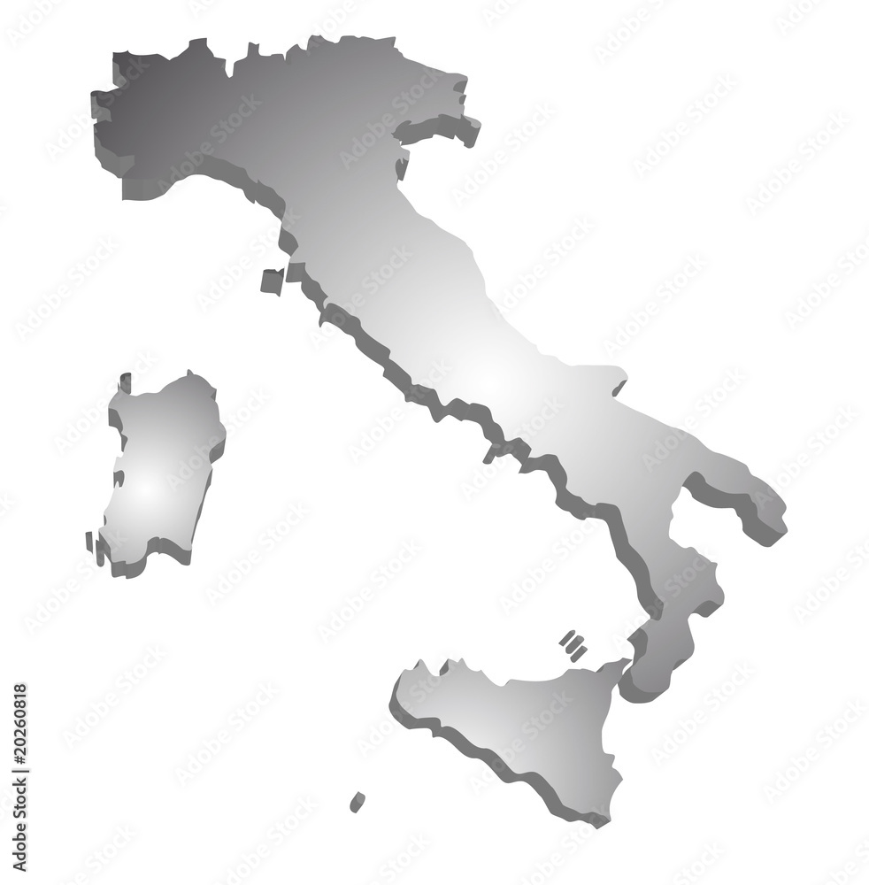 Italien Karte 3D