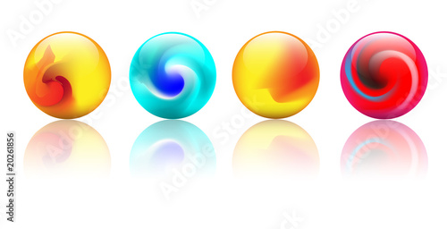 Crystal colorful vector spheres