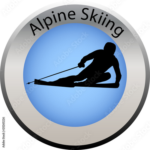 winter game button alpine skiing