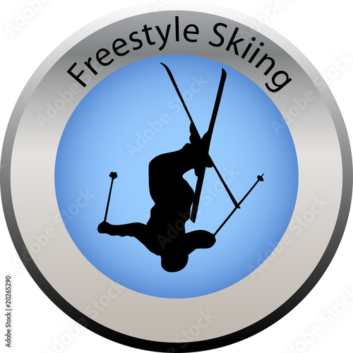 winter game button freestyle skiing