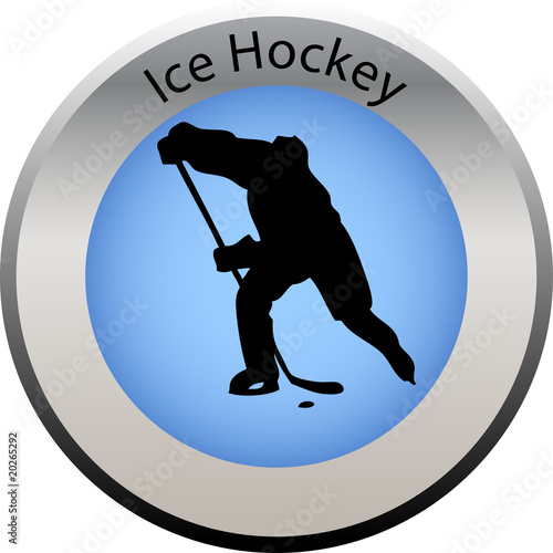 winter game button ice hockey