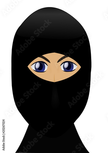 portrait de femme voilée
