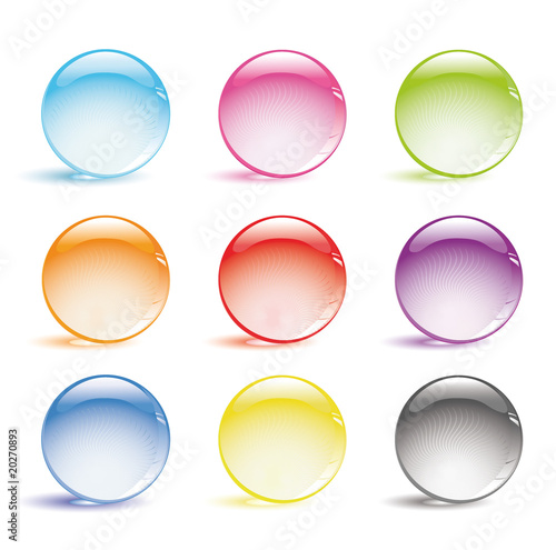 colorful glossy buttons