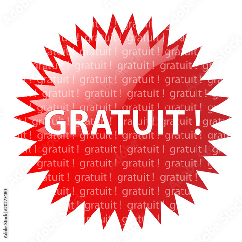 Tampon vecteur "GRATUIT !" (shopping promo cadeau)