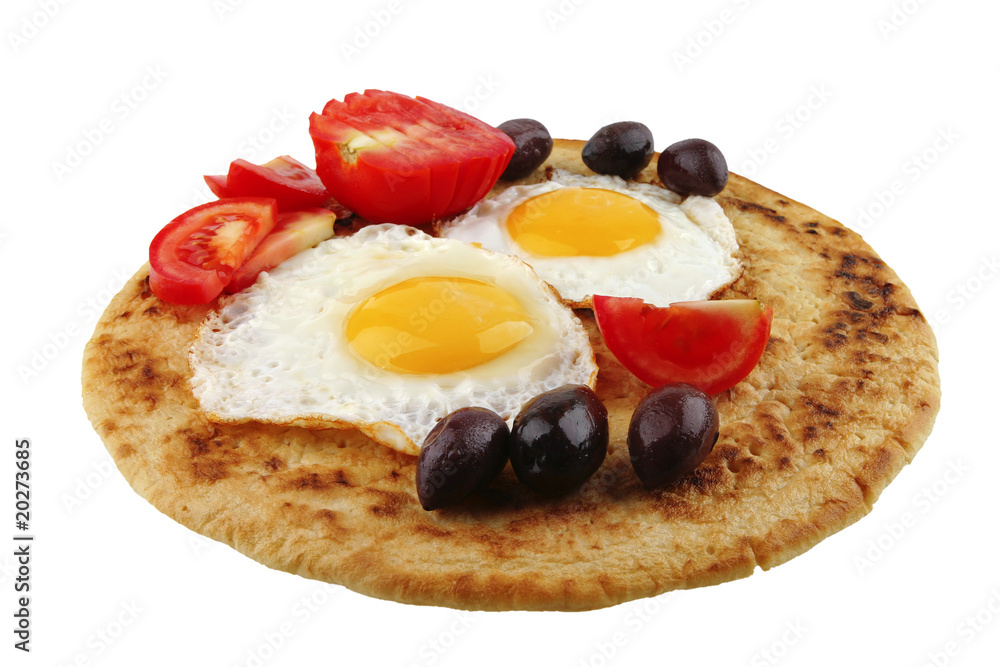 fried eggs on pancake fried eggs on pancake