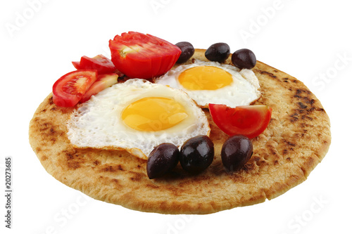 fried eggs on pancake