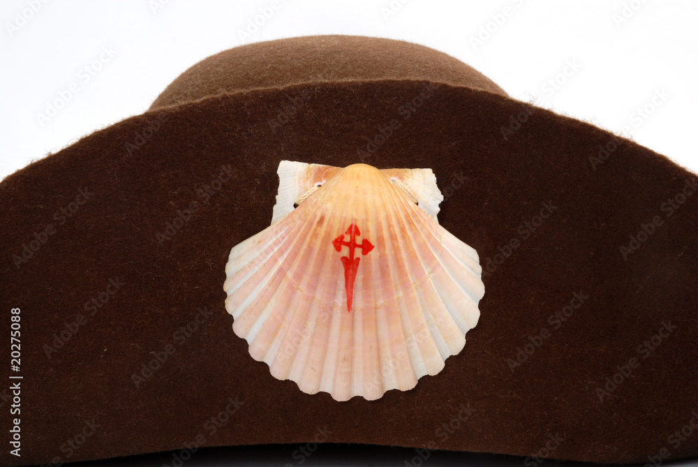 gorro de peregrino xacobeo Stock Photo | Adobe Stock