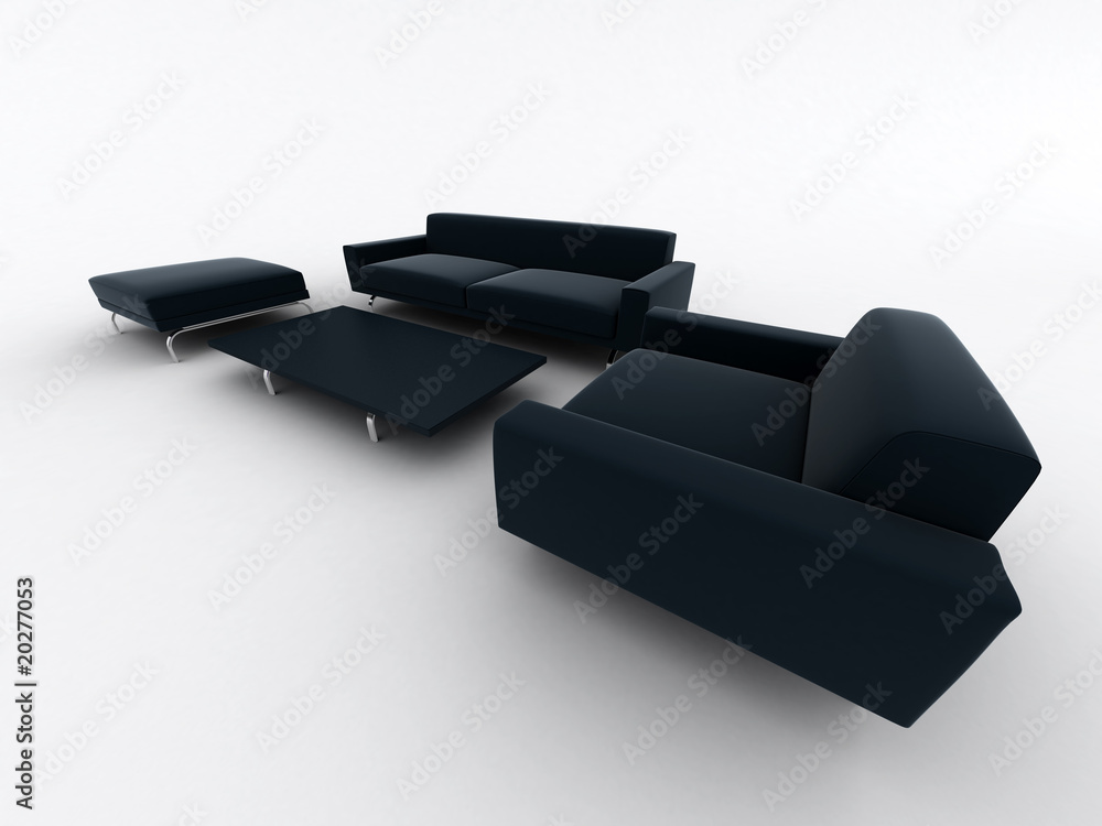 black sofa, home interior black sofa, home interior