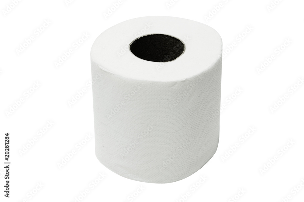 toilet paper on a white background toilet paper on a white background