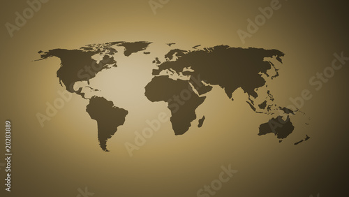 Hintergrund mit Weltkarte, blau