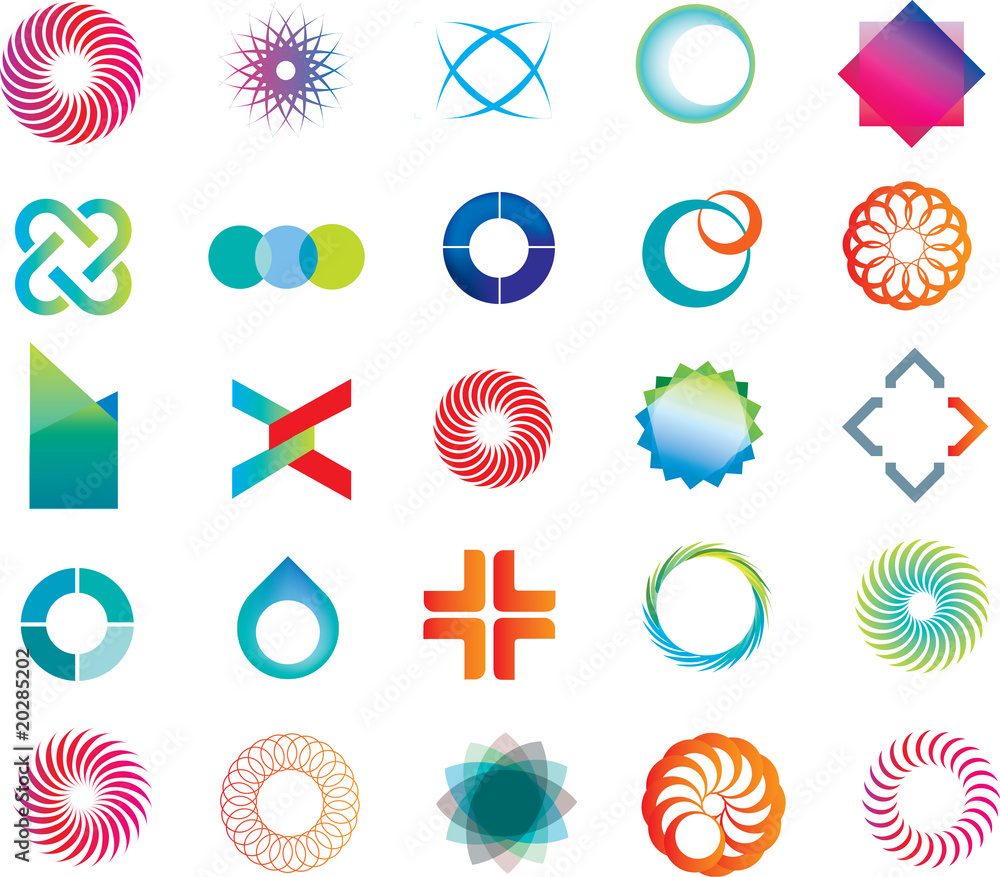 Abstract logo shapes Abstract logo shapes