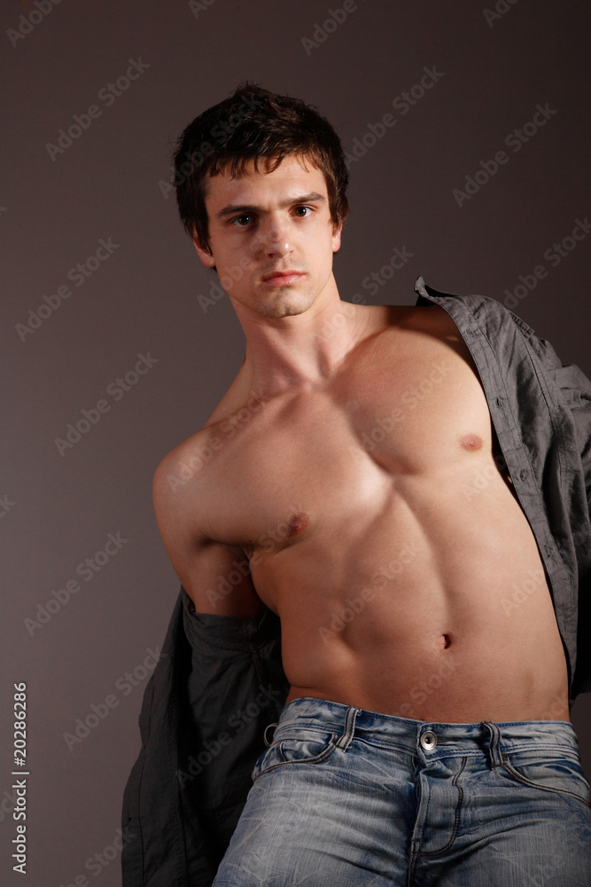 Fototapeta premium Studio portrait of handsome man