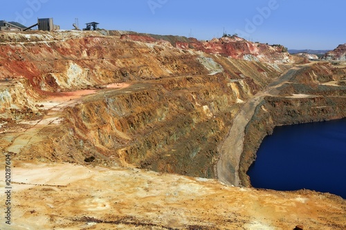 Excavation metal outdoor mine Riotinto photo