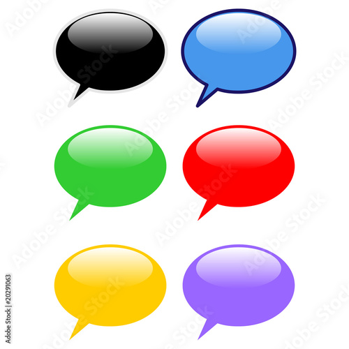 Colorful chat bubbles vector
