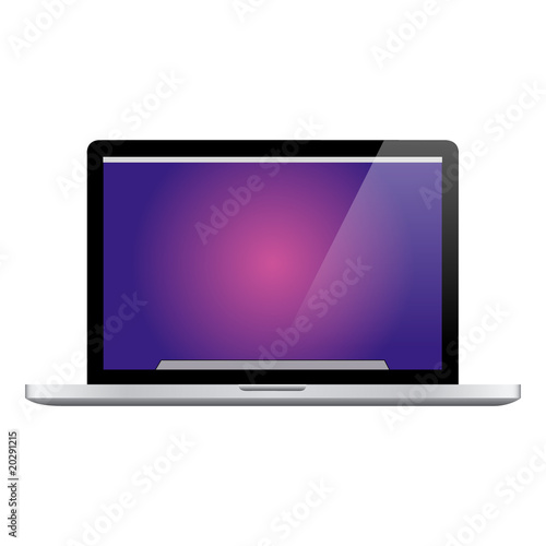 Modern notebook computer vector