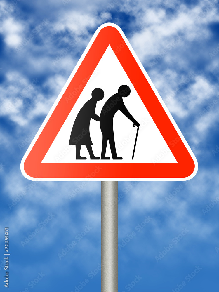 Elderly people sign Elderly people sign