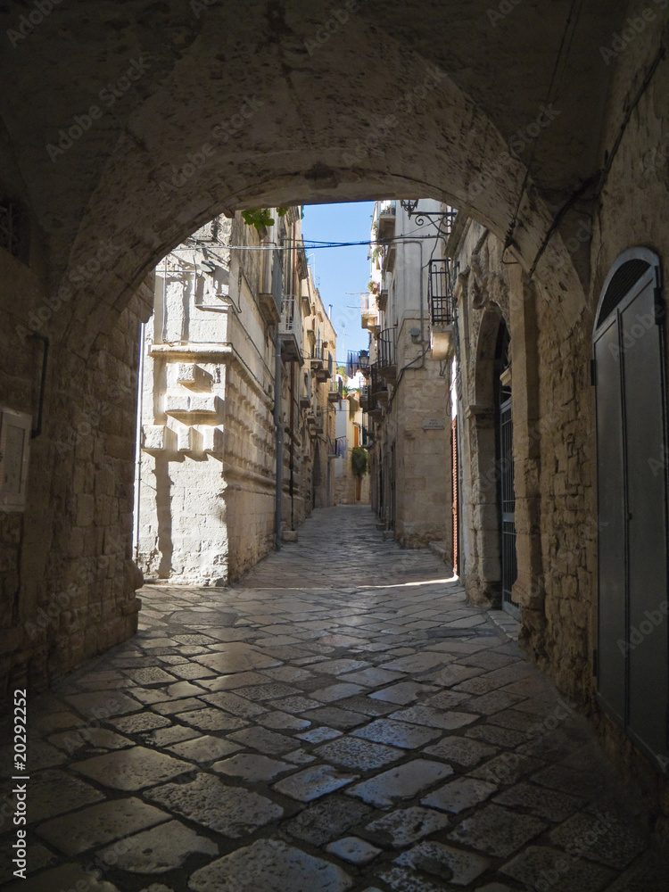 Characteristic alley of Giovinazzo. Apulia.